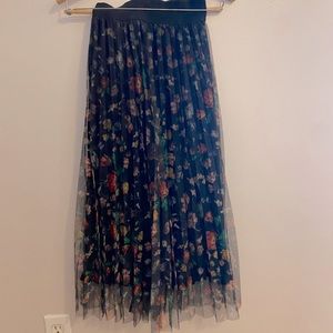 Floral Pleated H&M Skirt